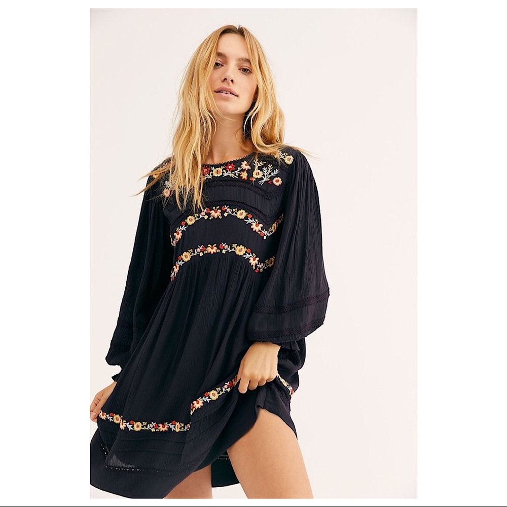 NWT Free People Pasadena Embroidered Mini - Picture 3 of 6